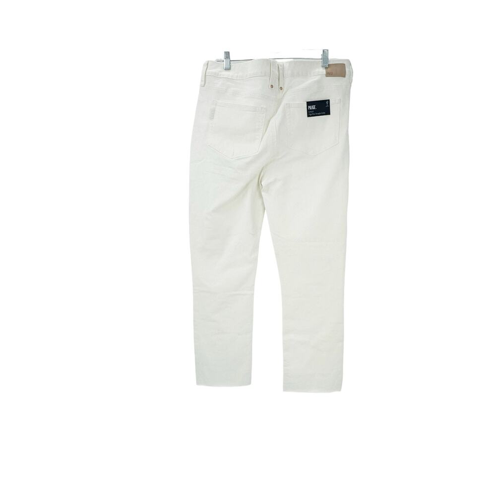 Paige Cindy High Rise Straight Leg Jeans Tonal Ecru White Size 33 NWT - Picture 5 of 12